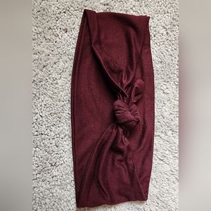 Maroon Wide Tie Headband